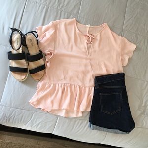 GAP Pink Flowy Dress Shirt